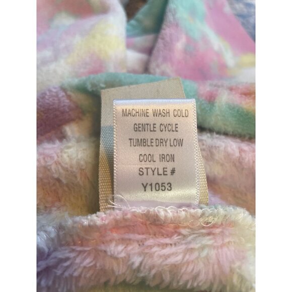 Tie‎ Dye Plush Hoodie with Sequin Unicorn Heart Girls - Picture 8 of 10